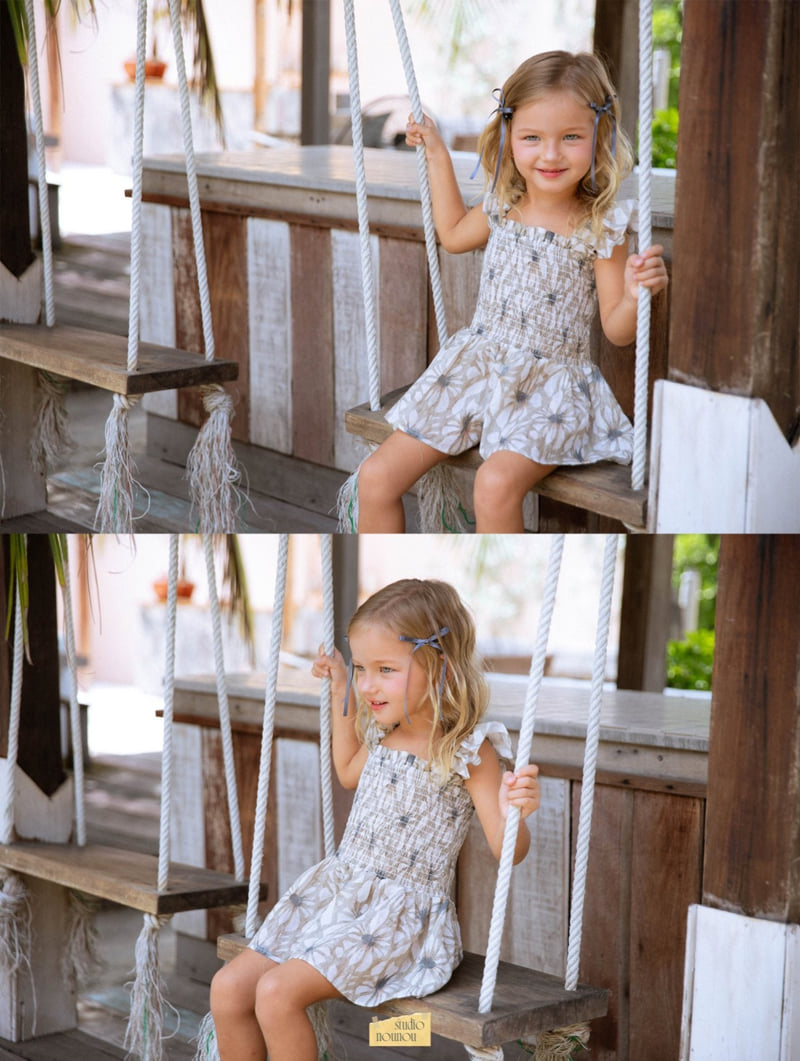 Nounou - Korean Children Fashion - #prettylittlegirls - Palm Ruffle Overall - 6