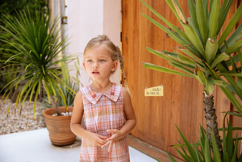 Nounou - Korean Children Fashion - #todddlerfashion - Coral One-piece - 9