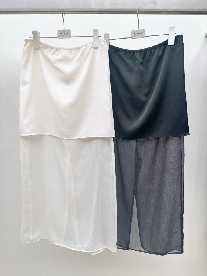 Nutplan - Korean Women Fashion - #momslook - Chrome Skirt
