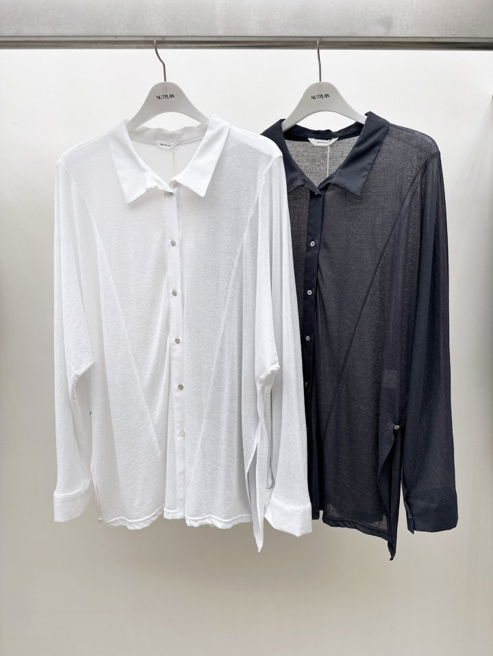 Nutplan - Korean Women Fashion - #restrostyle - See-Through Blouse