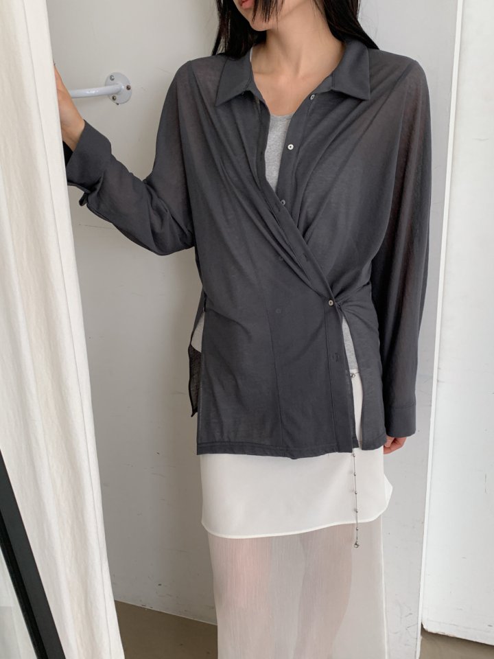 Nutplan - Korean Women Fashion - #womensfashion - See-Through Blouse - 7