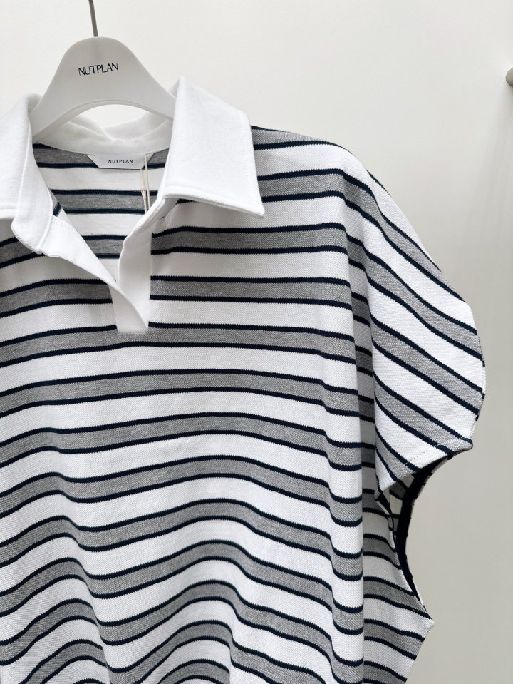 Nutplan - Korean Women Fashion - #womensfashion - Yuzu Collar Short Sleeve Sweatshirt - 2