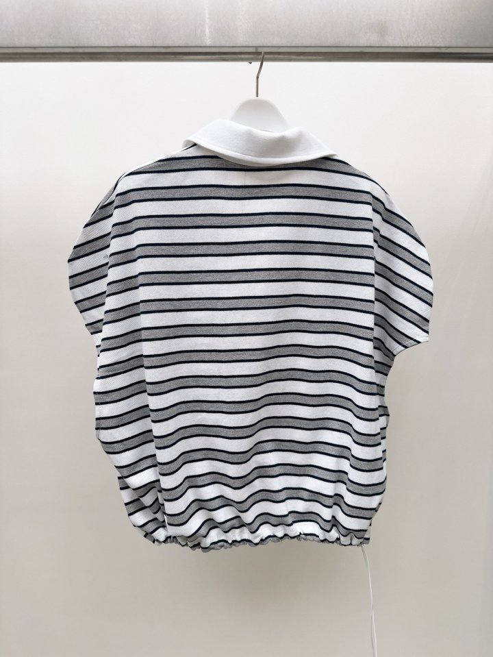 Nutplan - Korean Women Fashion - #momslook - Yuzu Collar Short Sleeve Sweatshirt - 4