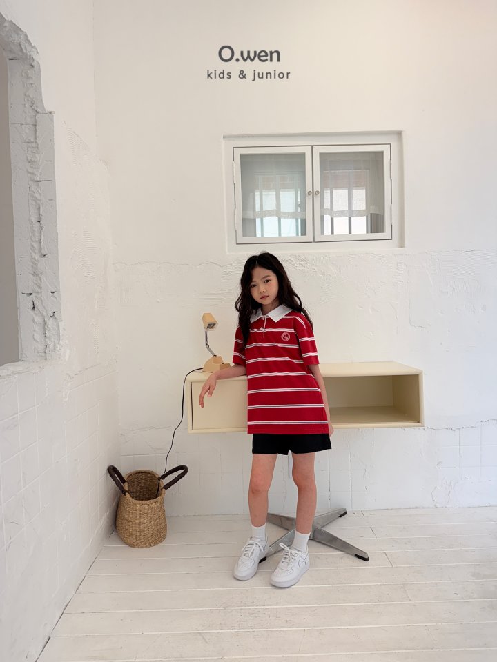 O Wen - Korean Children Fashion - #kidzfashiontrend - Multi Boxy Fit Collar Tee - 4