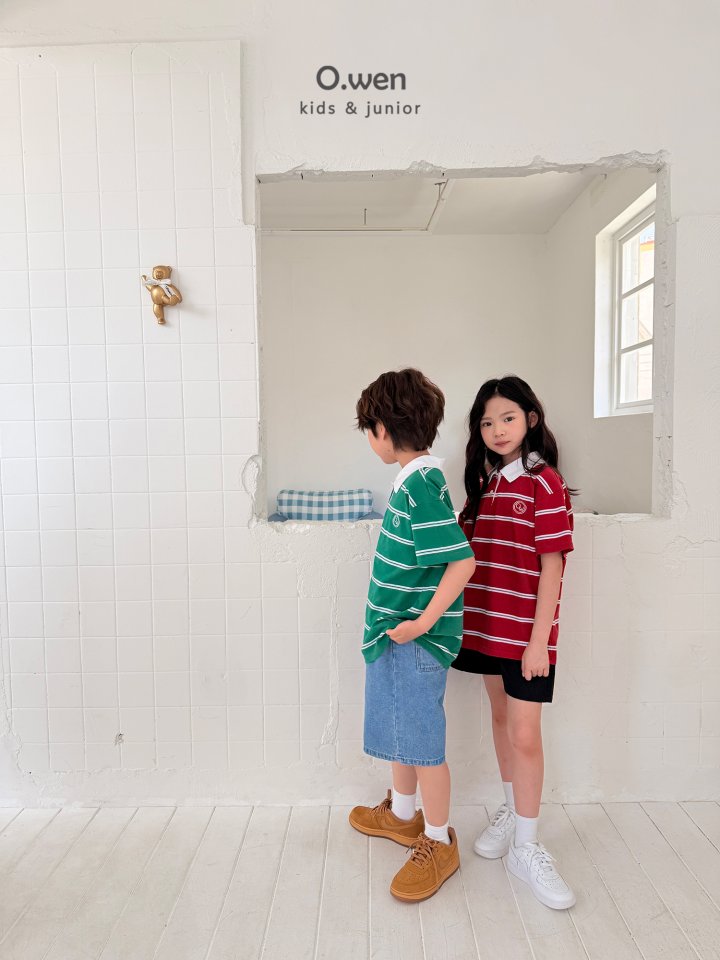 O Wen - Korean Children Fashion - #childofig - Multi Boxy Fit Collar Tee - 10