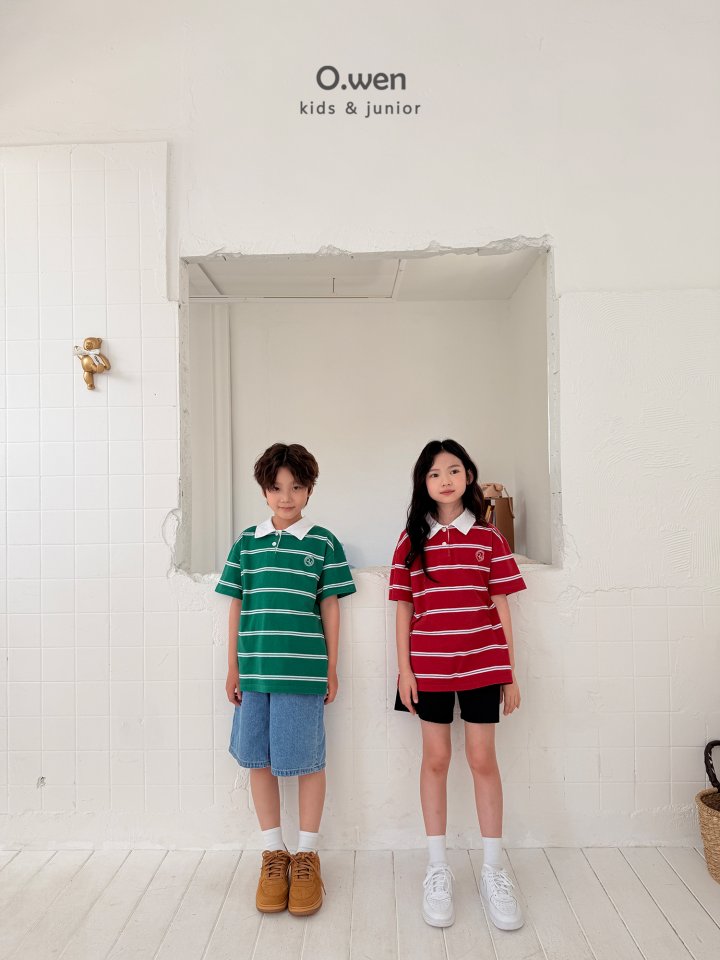 O Wen - Korean Children Fashion - #childofig - Multi Boxy Fit Collar Tee - 9