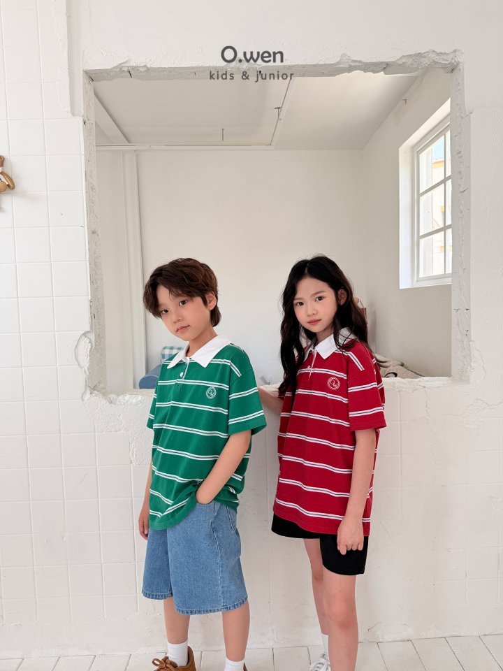 O Wen - Korean Children Fashion - #childrensboutique - Multi Boxy Fit Collar Tee - 11
