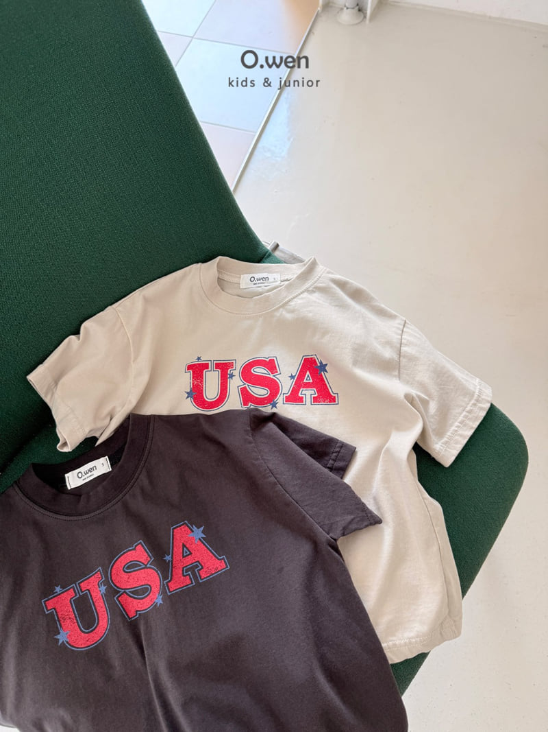 O Wen - Korean Children Fashion - #designkidswear - Star USA Tee - 12