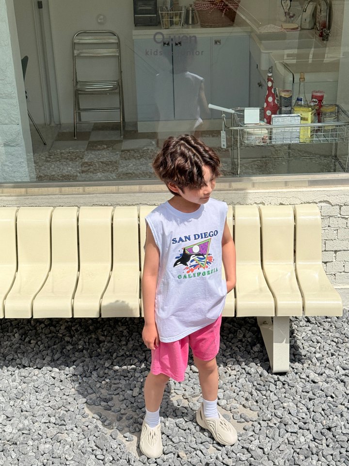 O Wen - Korean Children Fashion - #kidsshorts - San Diego Dolphin Sleeveless Tee - 2