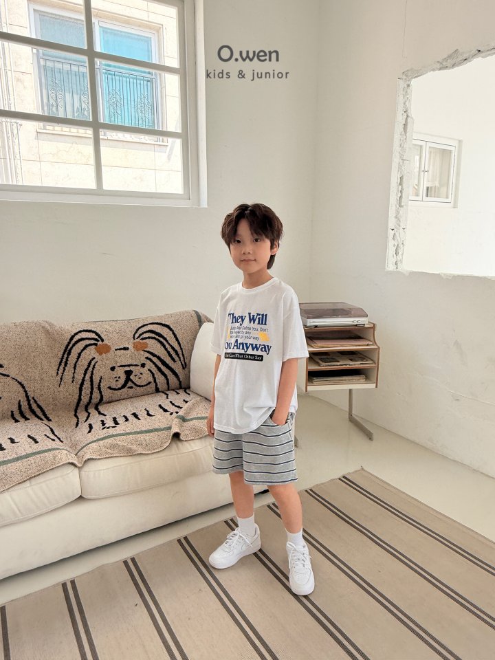 O Wen - Korean Children Fashion - #kidsshorts - Anyway Short Sleeve Tee - 6