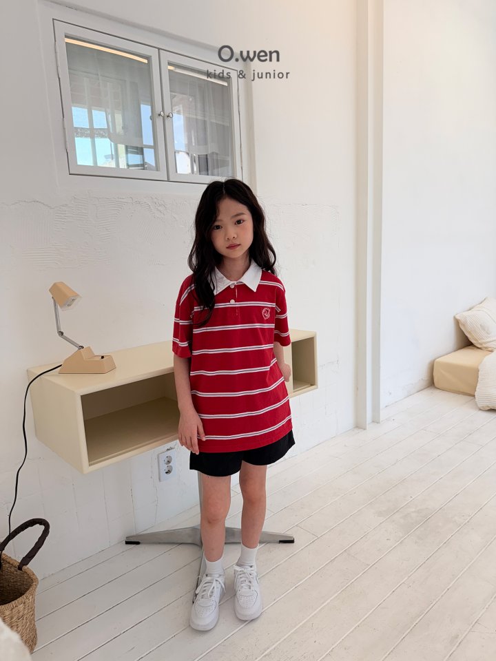 O Wen - Korean Children Fashion - #kidzfashiontrend - Multi Boxy Fit Collar Tee - 3
