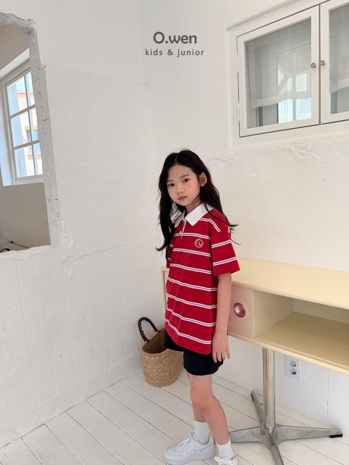 O Wen - Korean Children Fashion - #magicofchildhood - Multi Boxy Fit Collar Tee - 6