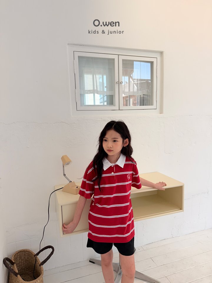O Wen - Korean Children Fashion - #minifashionista - Multi Boxy Fit Collar Tee - 7