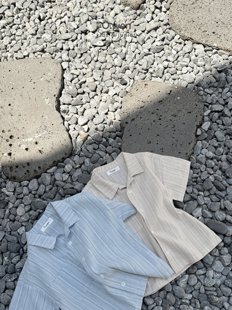 O Wen - Korean Children Fashion - #toddlerclothing - Harmony Open Collar Shirt - 12