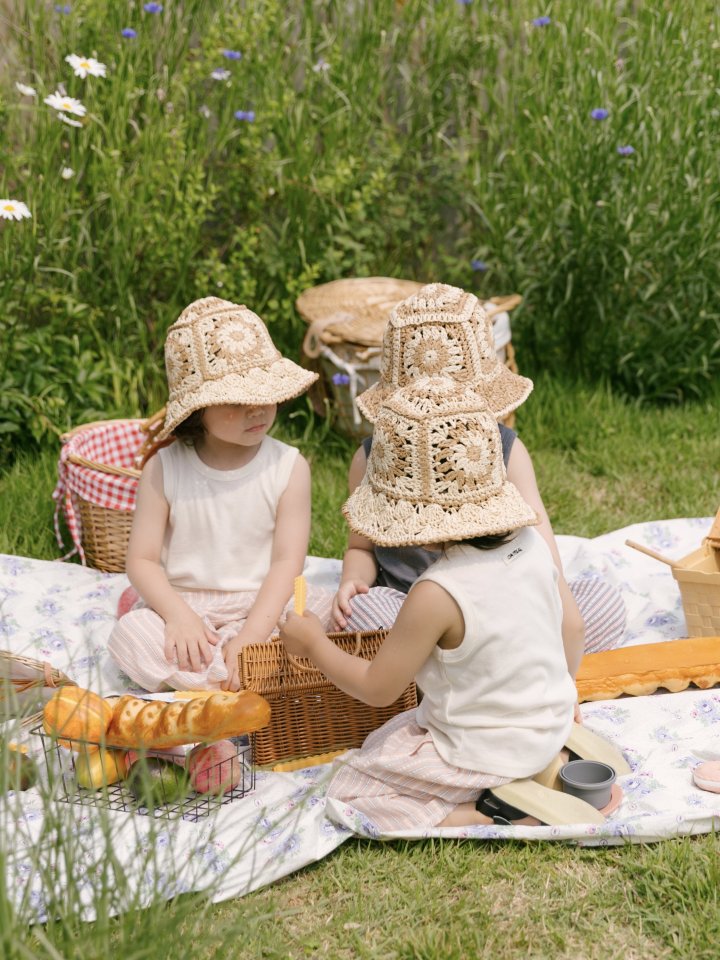 Oatmeal - Korean Children Fashion - #discoveringself - India Bucket Hat - 5
