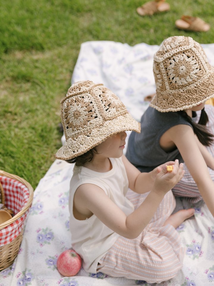 Oatmeal - Korean Children Fashion - #kidsstore - India Bucket Hat - 8