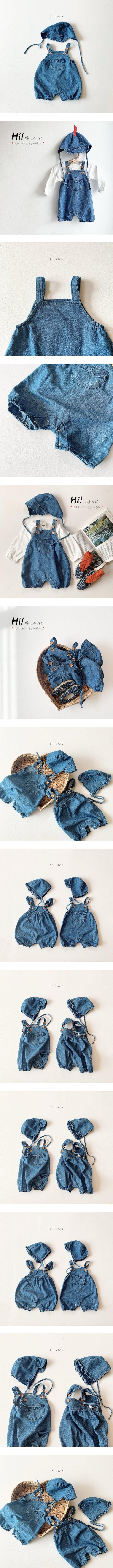 Oh lavie - Korean Baby Fashion - #babyfashion - Pocket Denim Baby Suit