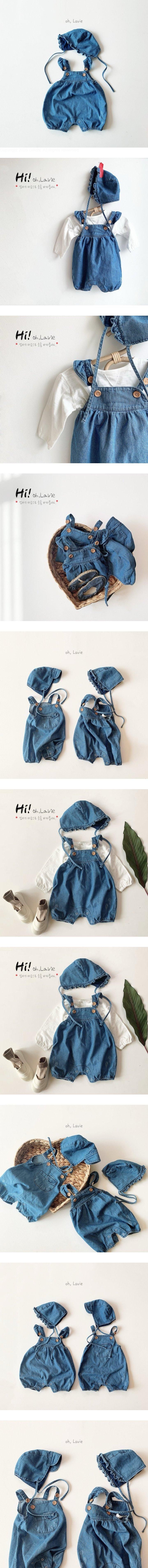 Oh lavie - Korean Baby Fashion - #babyfever - Frill Denim Baby Suit