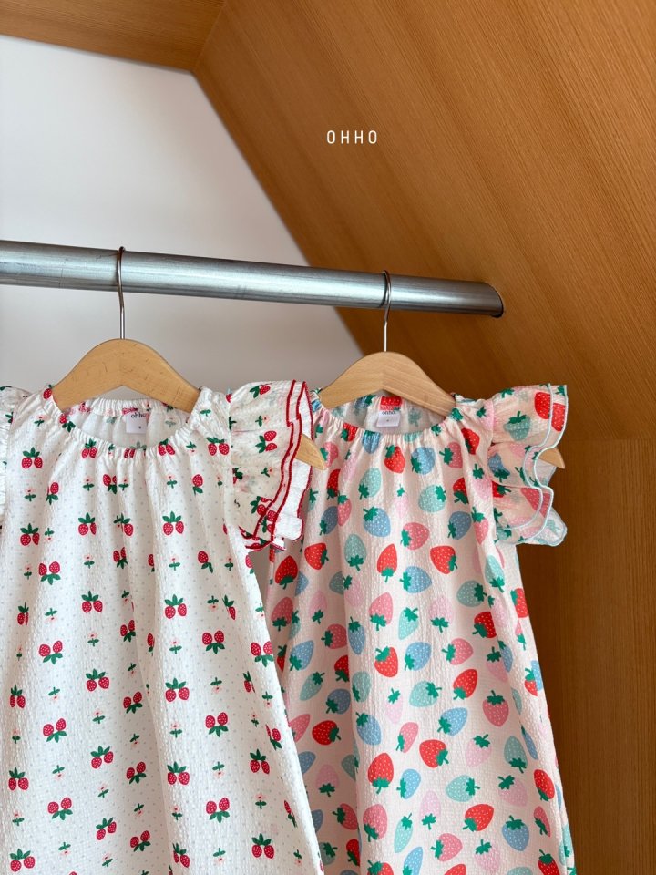 Ohho - Korean Children Fashion - #designkidswear - Berry Berry One-piece