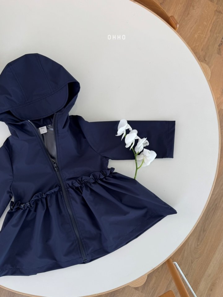 Ohho - Korean Children Fashion - #kidsshorts - Frill Rain Jacket - 5