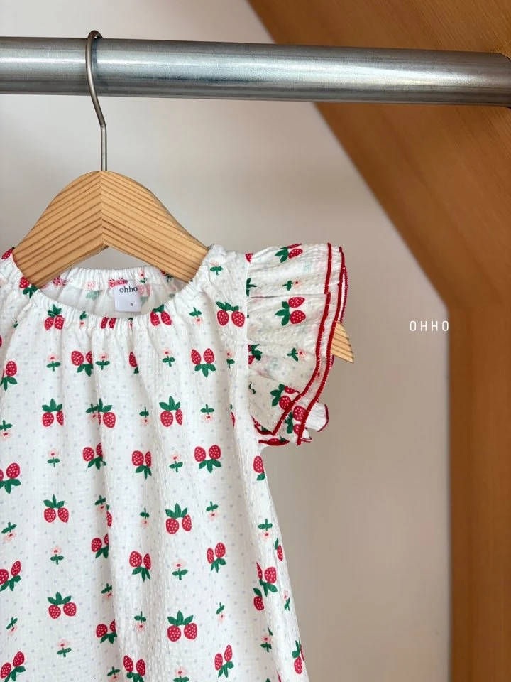 Ohho - Korean Children Fashion - #fashionkids - Berry Berry One-piece - 4