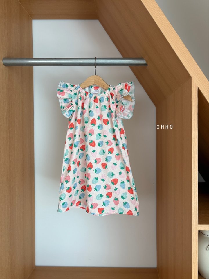 Ohho - Korean Children Fashion - #kidsstore - Berry Berry One-piece - 5