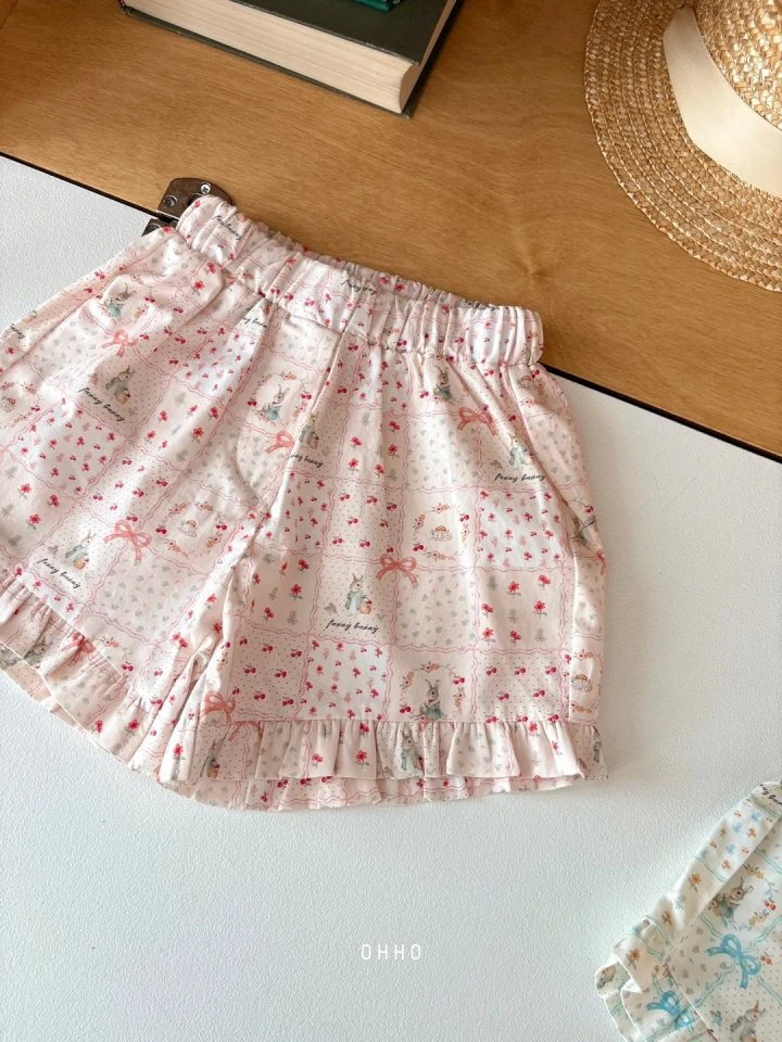 Ohho - Korean Children Fashion - #kidsstore - Cozy Rabbit Frill Shorts - 3