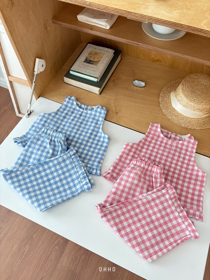 Ohho - Korean Children Fashion - #littlefashionista - Gingham Frill Pants - 3