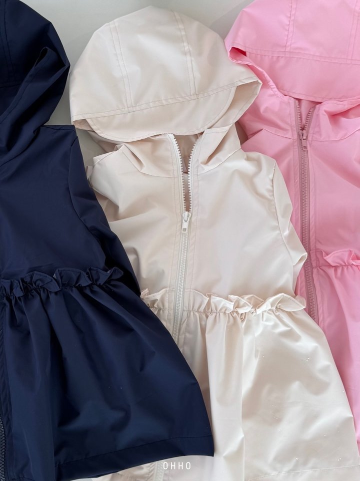 Ohho - Korean Children Fashion - #minifashionista - Frill Rain Jacket - 11