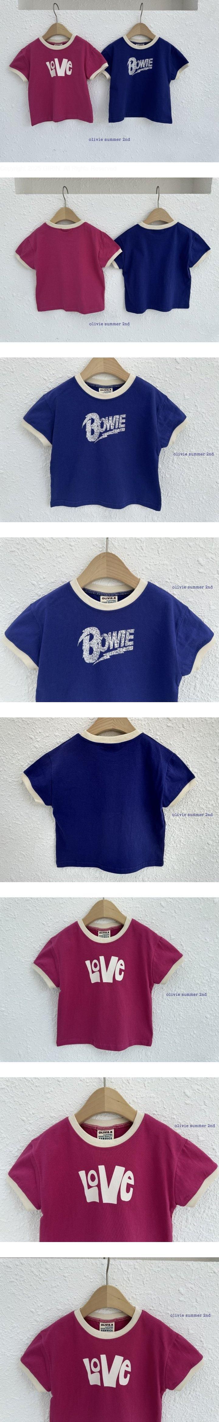 Olivie - Korean Children Fashion - #fashionkids - Bowie Love Tee