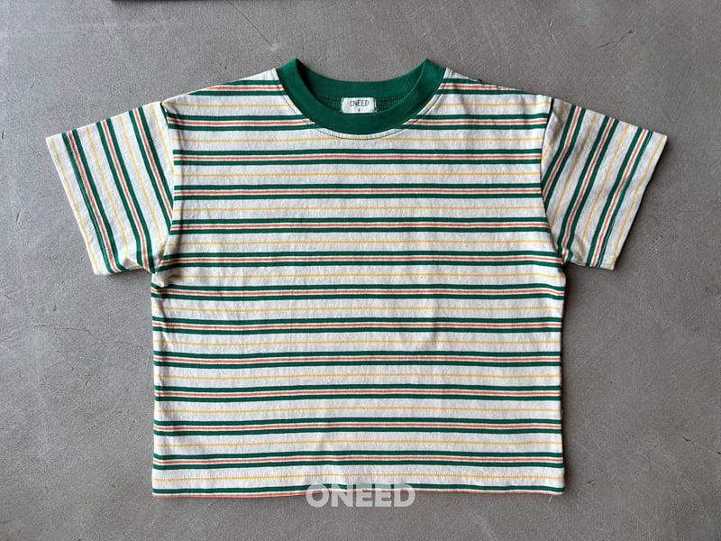 Oneed - Korean Children Fashion - #fashionkids - Striped Short Sleeve Tee - 4