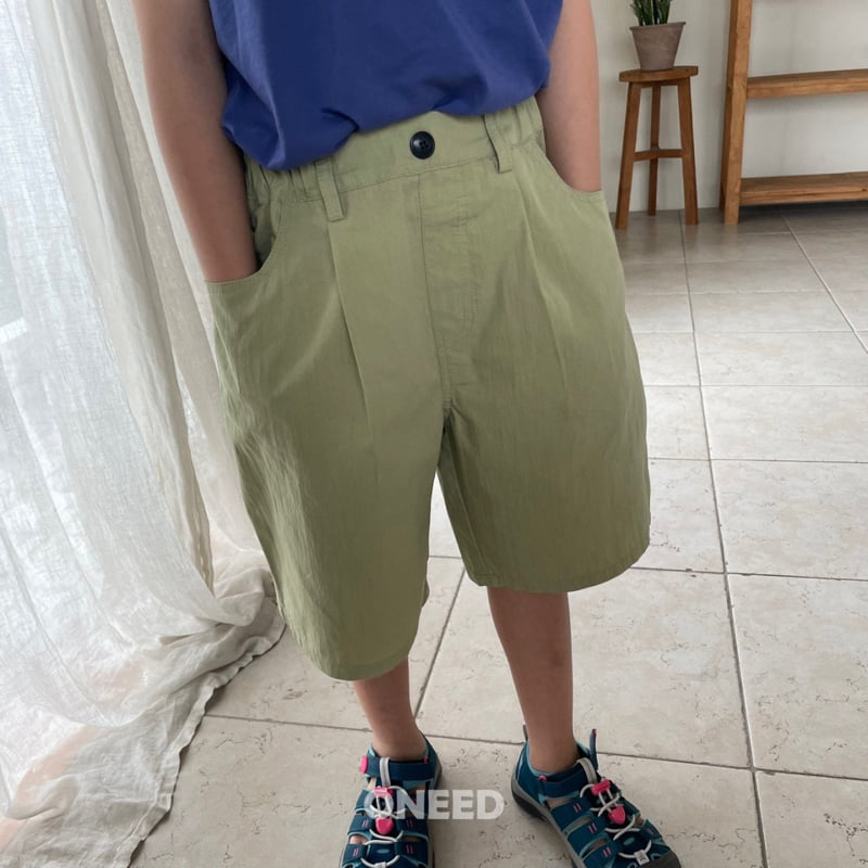 Oneed - Korean Children Fashion - #kidsshorts - Tucked Bermuda Pants - 12