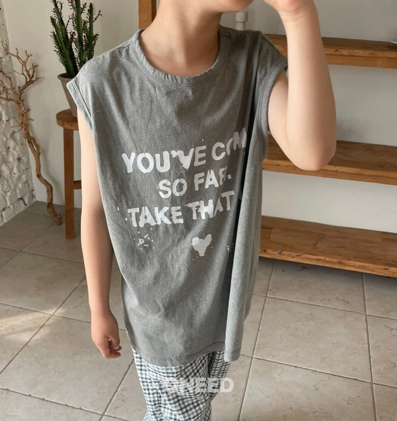 Oneed - Korean Children Fashion - #kidzfashiontrend - Pig Sleeveless Tee - 2