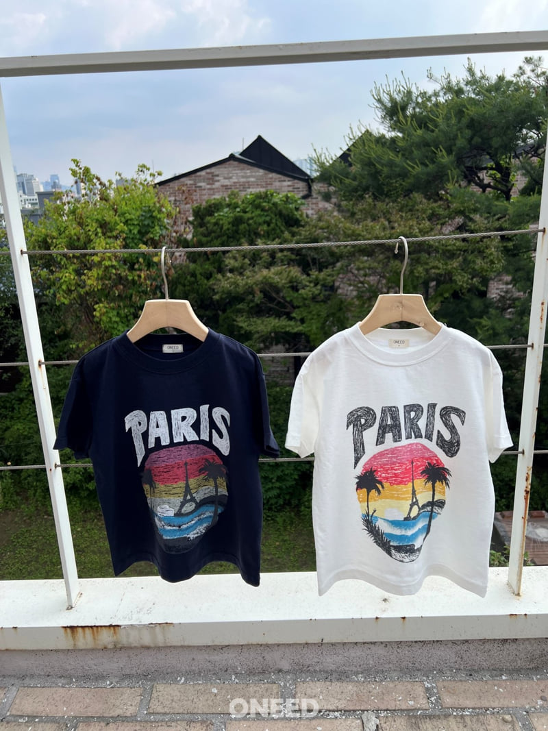 Oneed - Korean Children Fashion - #littlefashionista - Paris Short Sleeve Tee - 6