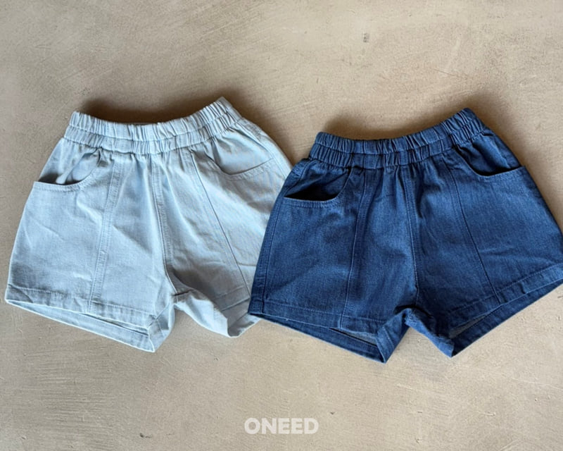 Oneed - Korean Children Fashion - #littlefashionista - Cut Denim Shorts