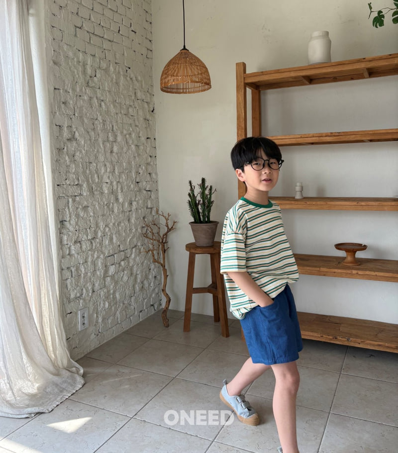 Oneed - Korean Children Fashion - #minifashionista - Striped Short Sleeve Tee - 10