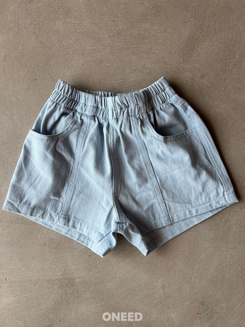Oneed - Korean Children Fashion - #minifashionista - Cut Denim Shorts - 3