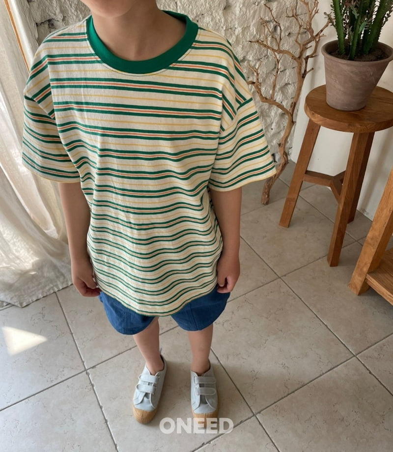 Oneed - Korean Children Fashion - #prettylittlegirls - Striped Short Sleeve Tee - 11