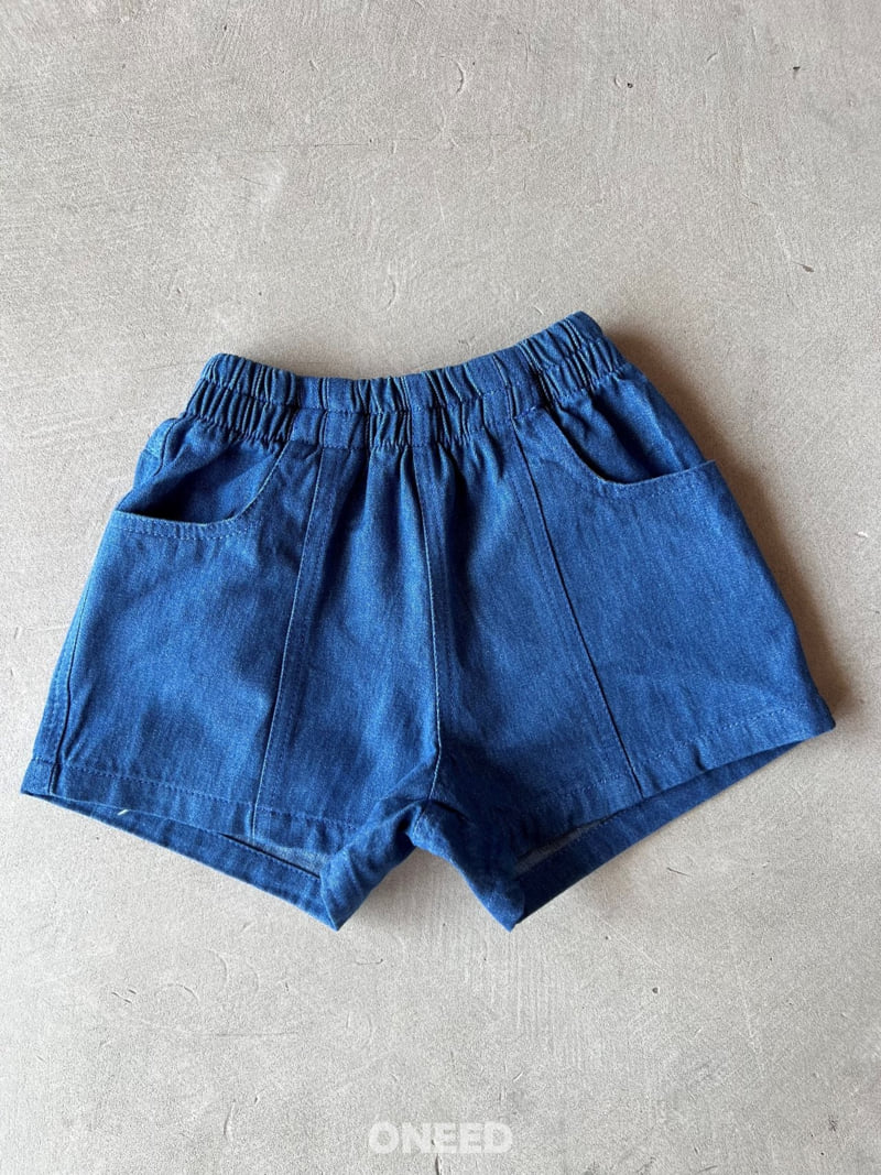 Oneed - Korean Children Fashion - #minifashionista - Cut Denim Shorts - 4