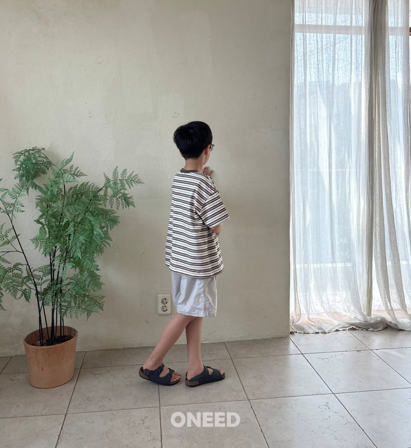 Oneed - Korean Children Fashion - #todddlerfashion - Striped Short Sleeve Tee - 12