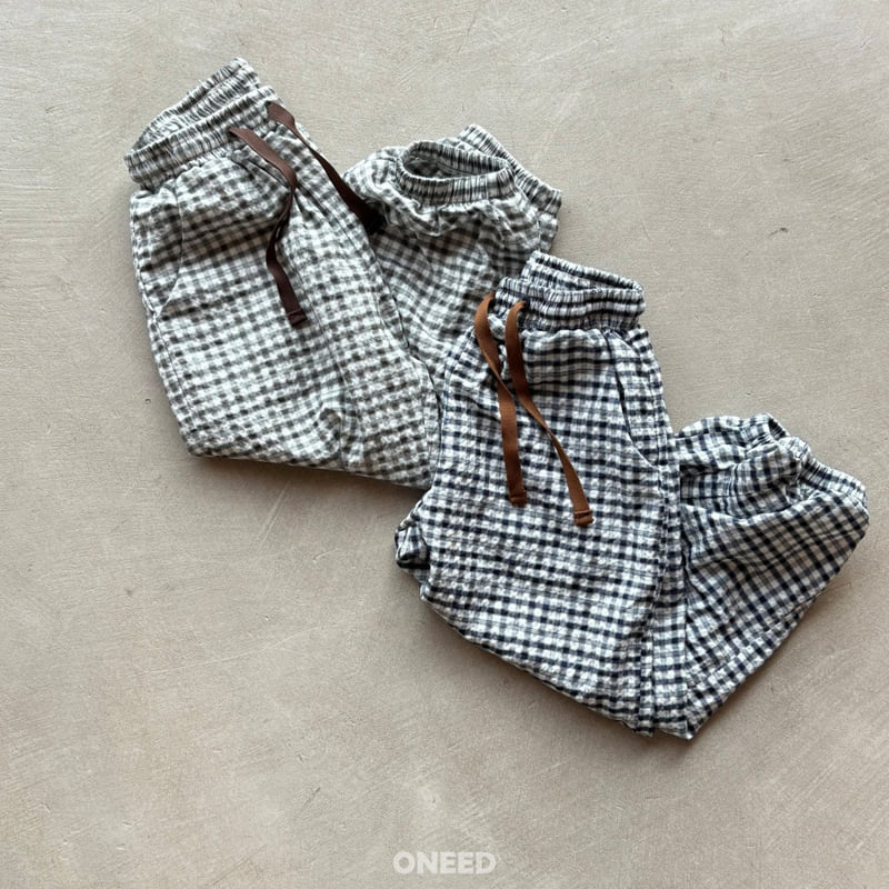 Oneed - Korean Children Fashion - #todddlerfashion - Cool Check Pants - 7