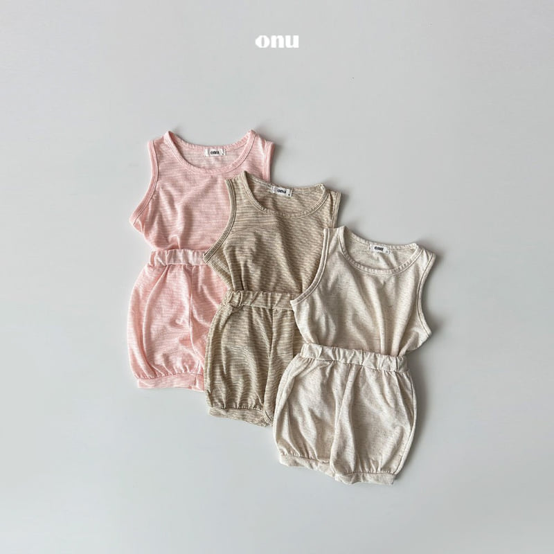 Onu - Korean Children Fashion - #childrensboutique - Natural Linen Set-up