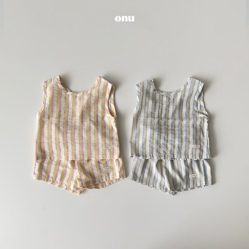 Onu - Korean Children Fashion - #designkidswear - Summer Stripe Set-up - 5