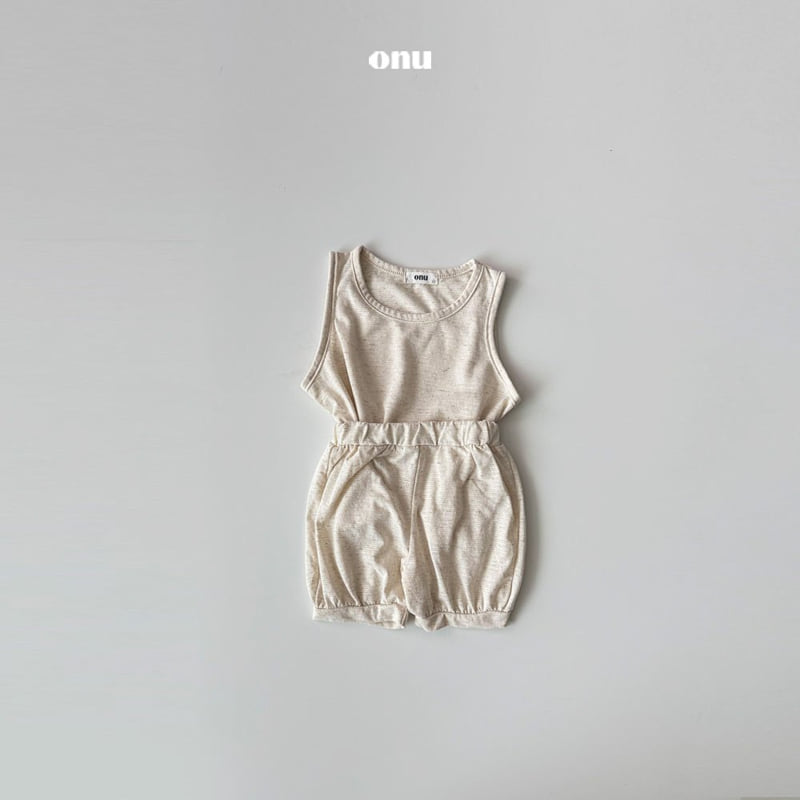 Onu - Korean Children Fashion - #discoveringself - Natural Linen Set-up - 3