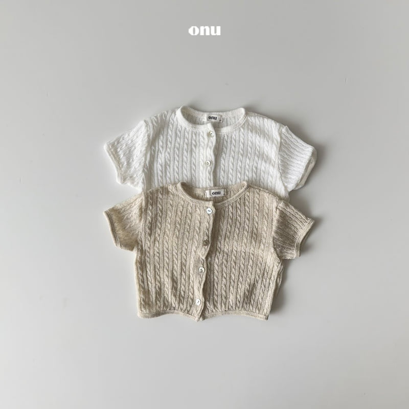 Onu - Korean Children Fashion - #discoveringself - Cable Knit Cardigan