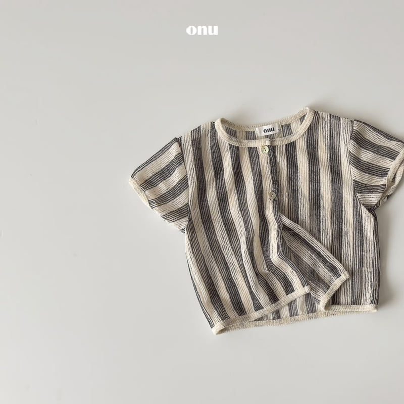 Onu - Korean Children Fashion - #fashionkids - Stripe Cardigan - 3