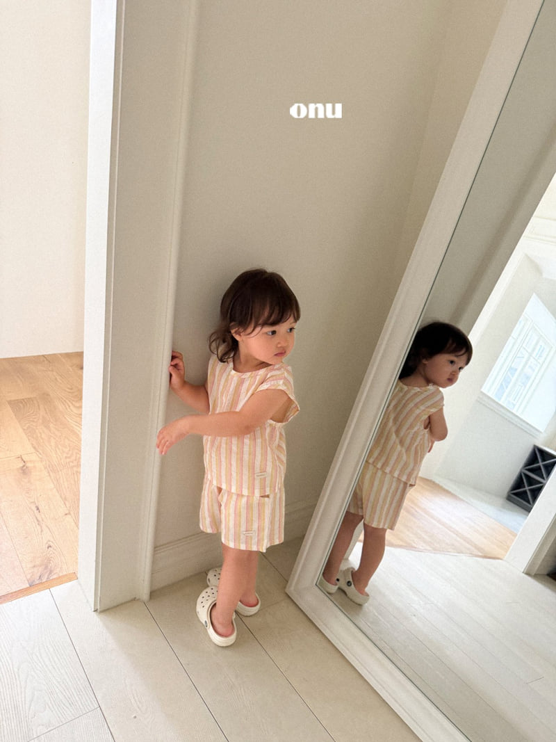 Onu - Korean Children Fashion - #kidsshorts - Summer Stripe Set-up - 8