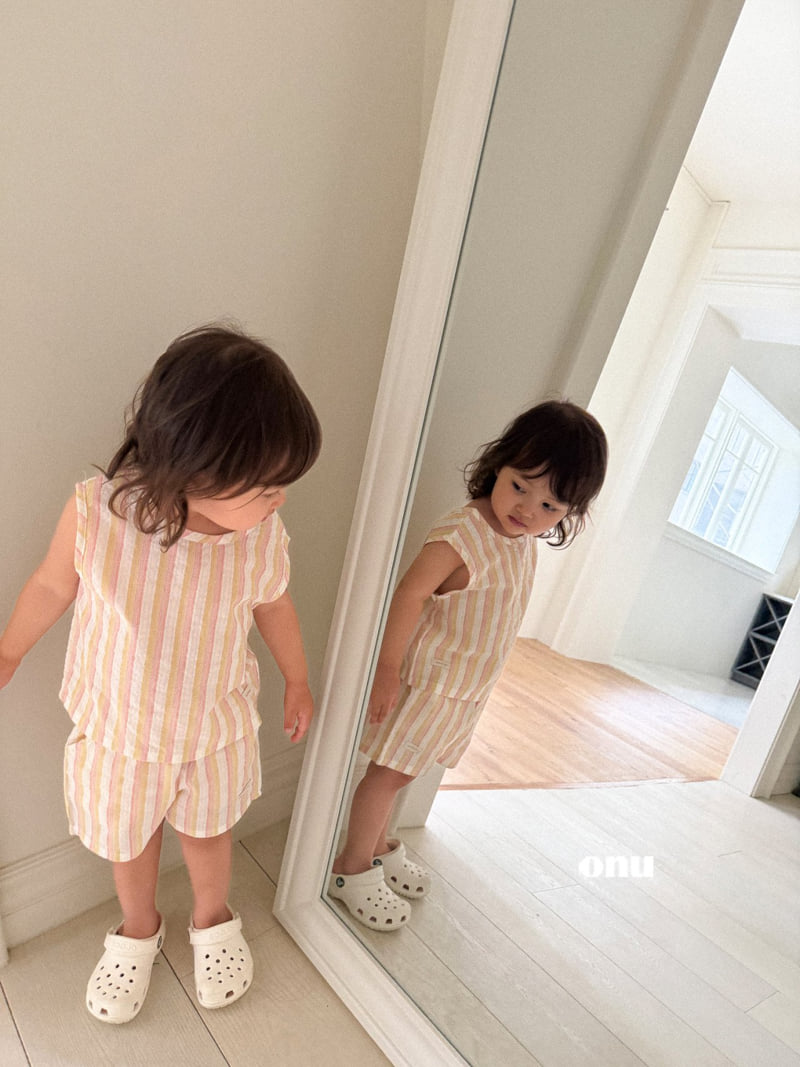 Onu - Korean Children Fashion - #kidsstore - Summer Stripe Set-up - 9