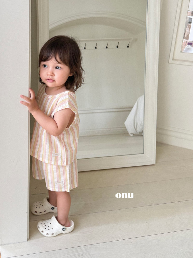 Onu - Korean Children Fashion - #littlefashionista - Summer Stripe Set-up - 12