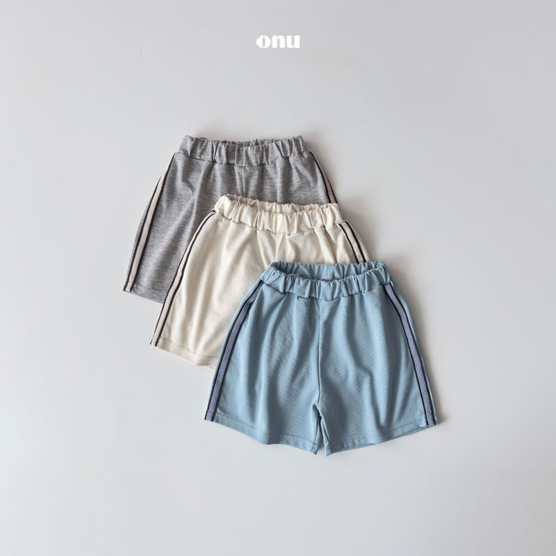 Onu - Korean Children Fashion - #stylishchildhood - Tape Jersey Shorts